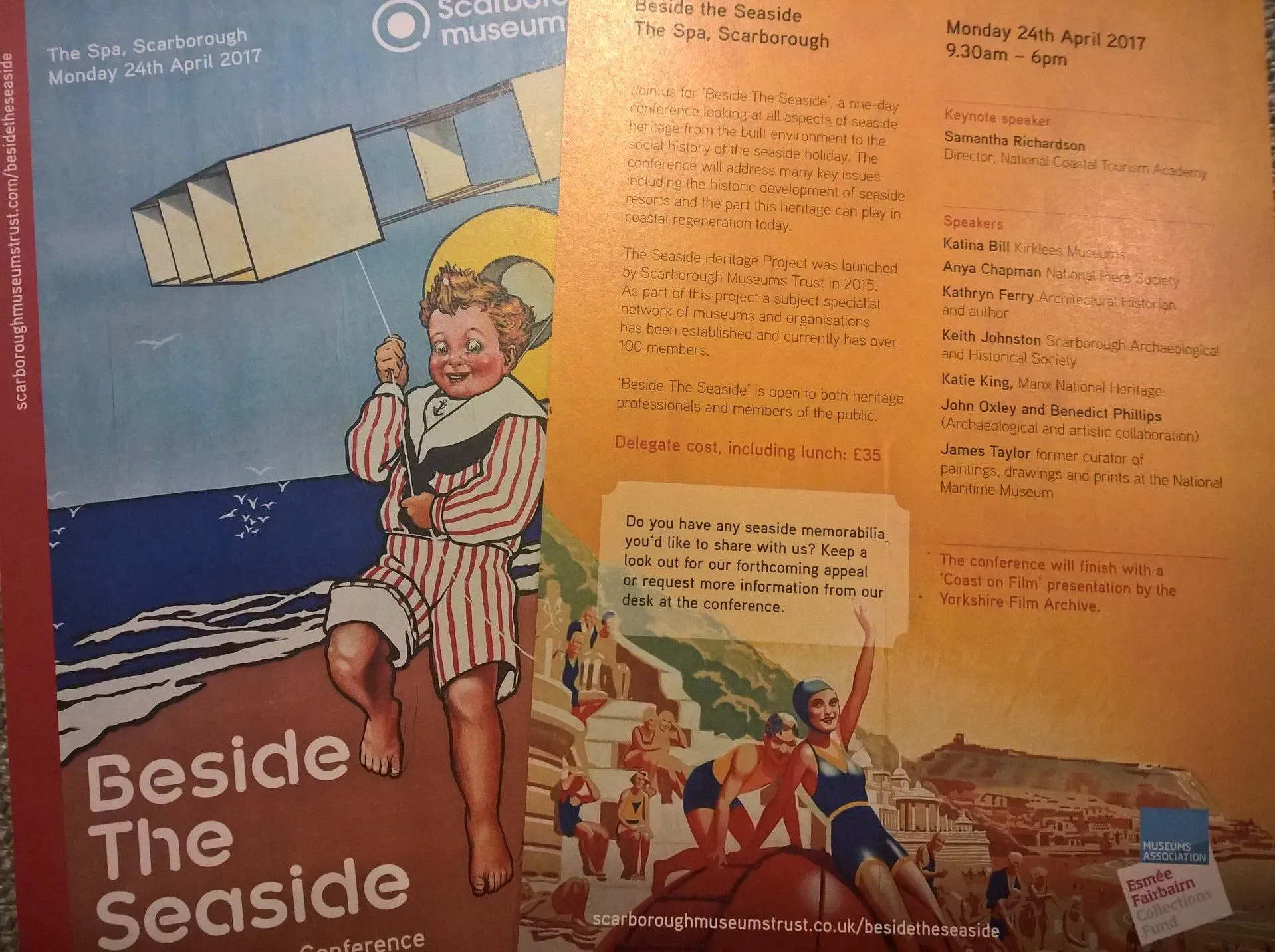 Beside the Seaside conference brochure, Scarborough Spa, April 2017